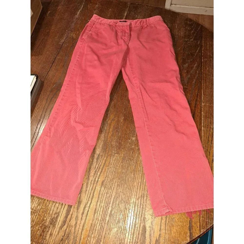 Size 2 J Crew Favorite Fit Cotton Faded Red Coral Ankle Cropped Pants